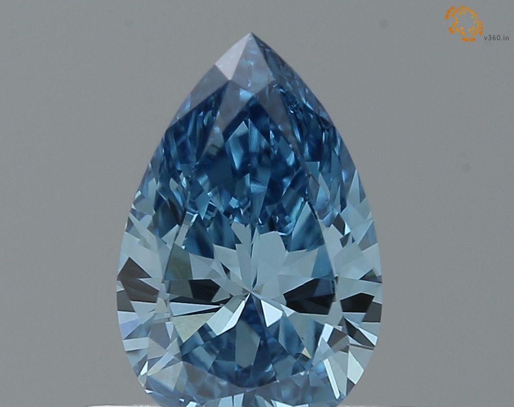 0.47 CT Fancy Intense Blue PEAR