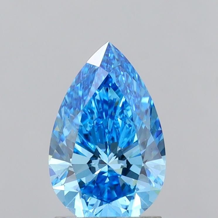 1.55 CT Fancy Vivid Blue PEAR