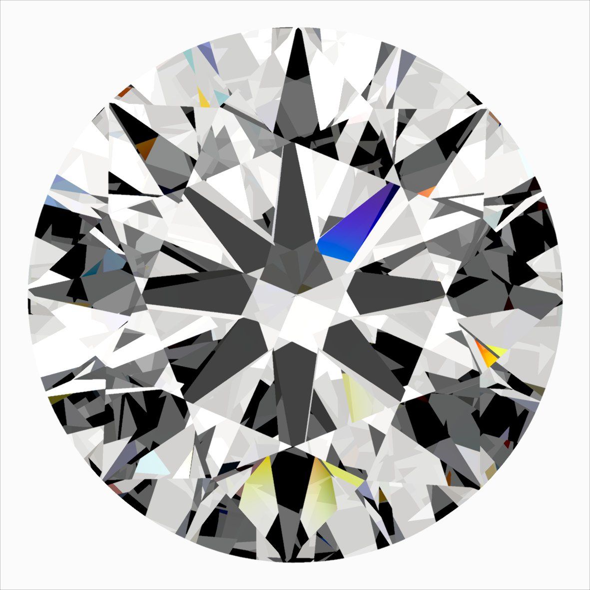 Diamant Rond 0.55 ct - Couleur E - Pureté VS1