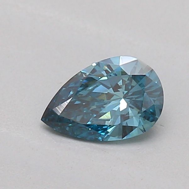 0.21 CT Fancy Vivid Greenish Blue PEAR