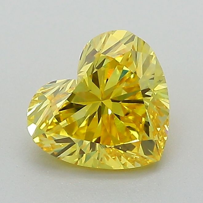 1.05 CT Fancy Vivid Yellow HEART