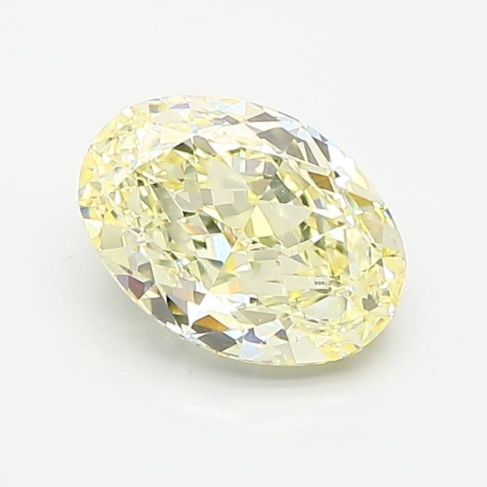 1.52 CT Fancy Light Yellow OVAL