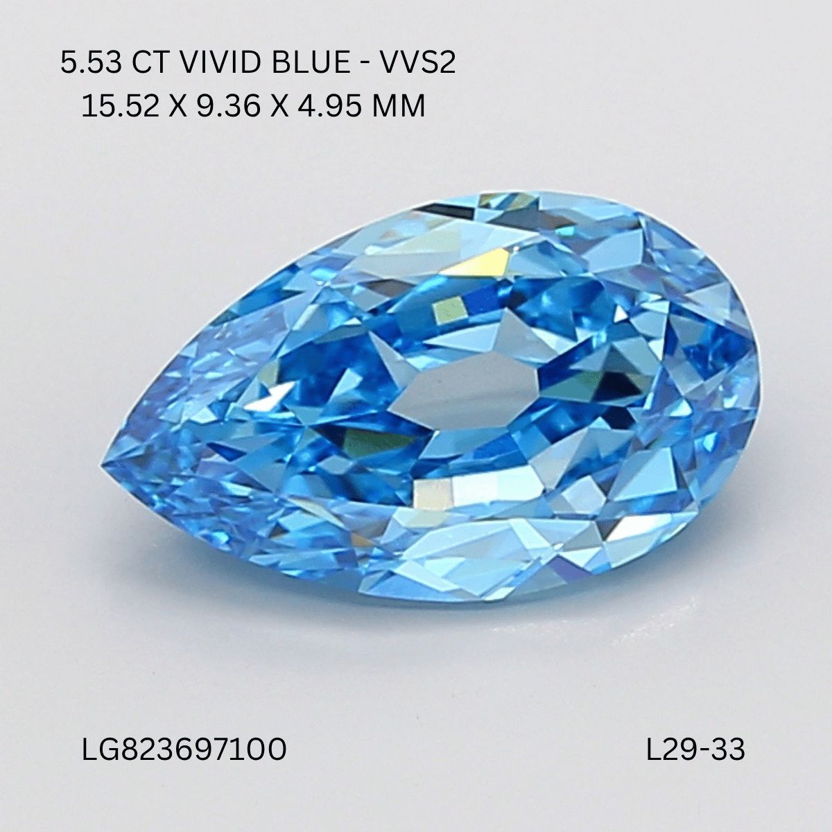 5.53 ct. pear Lab Grown Diamond front image