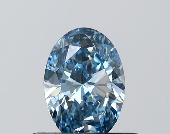 0.69 CT Fancy Vivid Blue OVAL