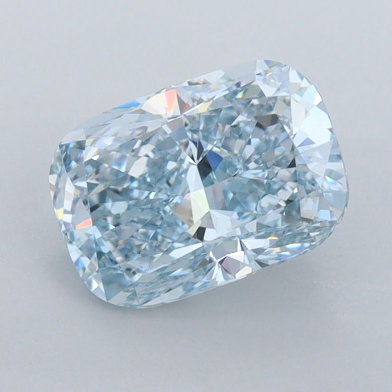1.54 CT Fancy Vivid Blue CUSHION MODIFIED