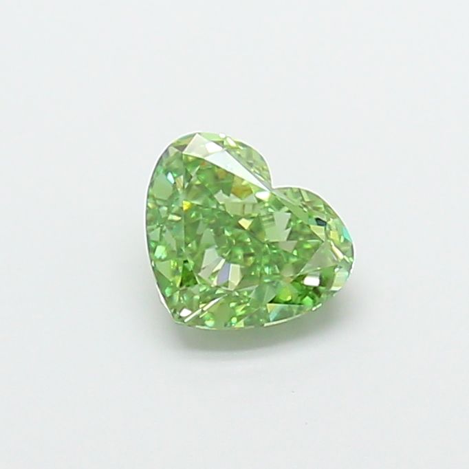 1.25 CT Fancy Vivid Green HEART