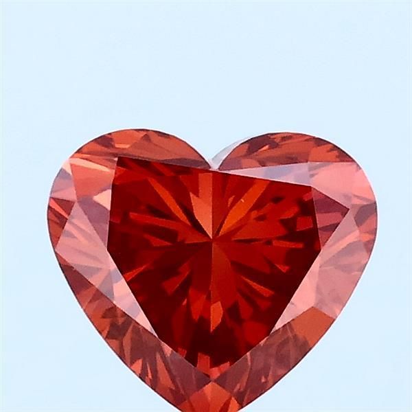 1.0 CT Fancy Vivid Pinkish Orange HEART
