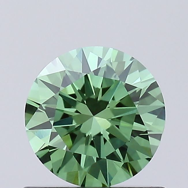 0.57 CT Fancy Vivid Green ROUND