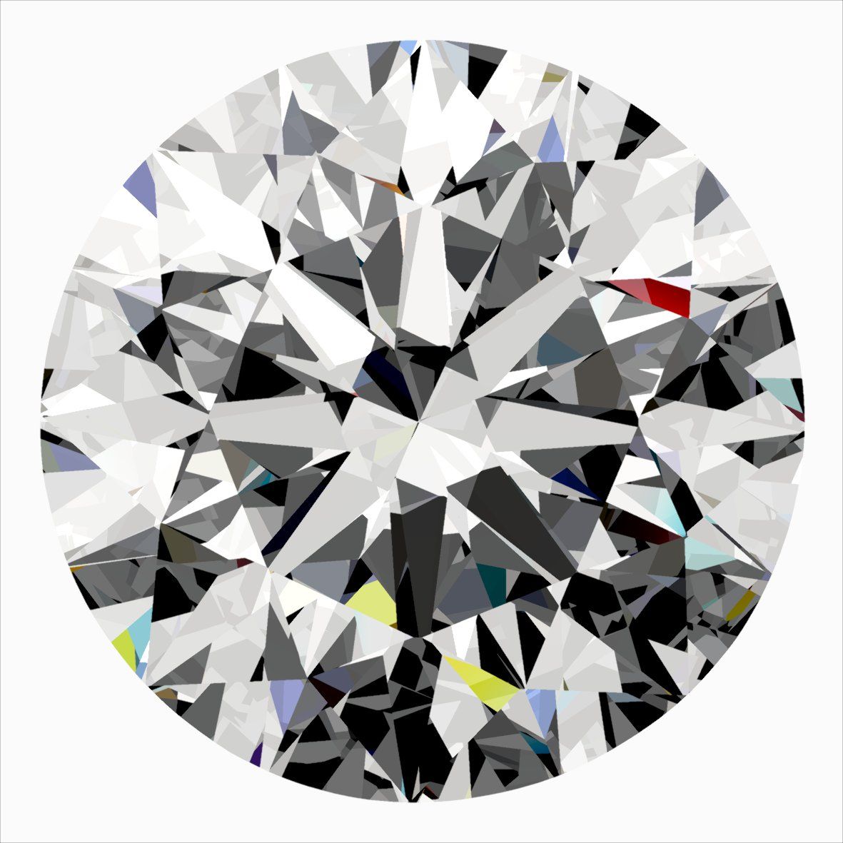 Diamant Rond 0.50 ct - Couleur G - Pureté VS2