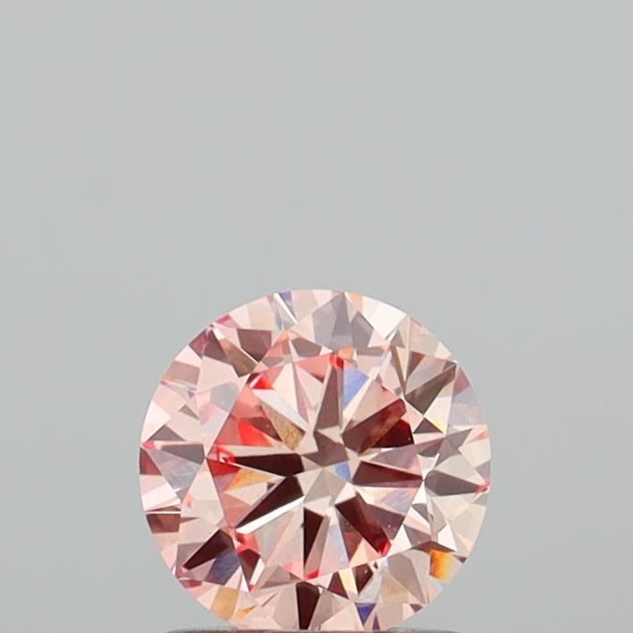 0.96 CT Fancy Intense Orangey Pink ROUND