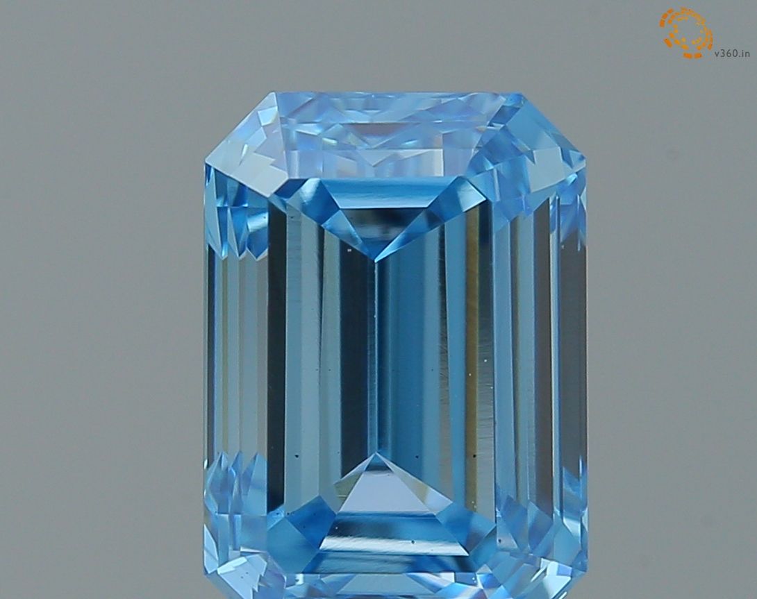 0.9 CT Fancy Intense Blue EMERALD