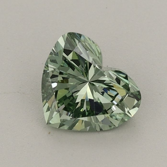 0.66 CT Fancy Vivid Green HEART