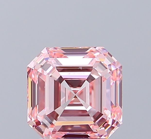 1.9 CT Fancy Vivid Pink ASSCHER