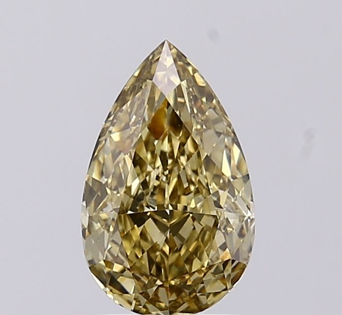 1.59 CT Fancy Gray Yellow PEAR