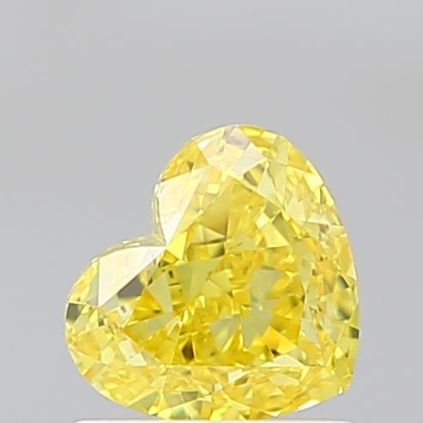 1.0 CT Fancy Vivid Yellow HEART