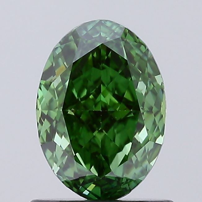 1.05 CT Fancy Vivid Green OVAL