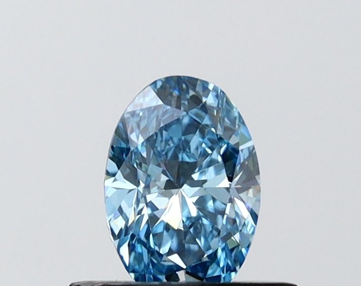 0.54 CT Fancy Vivid Blue OVAL