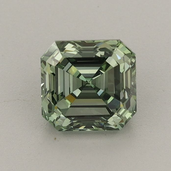 0.93 CT Fancy Vivid Green ASSCHER