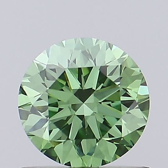 0.58 CT Fancy Vivid Green ROUND