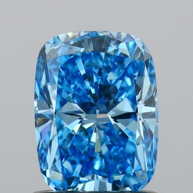 1.01 CT Fancy Vivid Blue CUSHION BRILLIANT