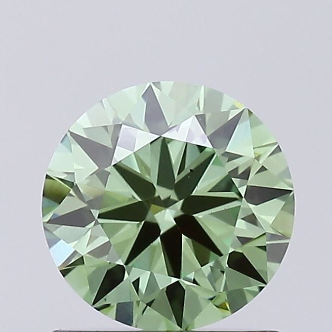 0.8 CT Fancy Vivid Green ROUND