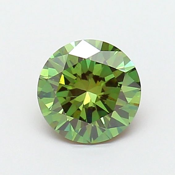 0.79 CT Fancy Vivid Green ROUND