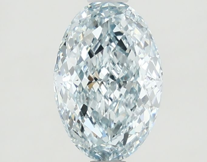 1.33 CT Fancy Intense Greenish Blue OVAL