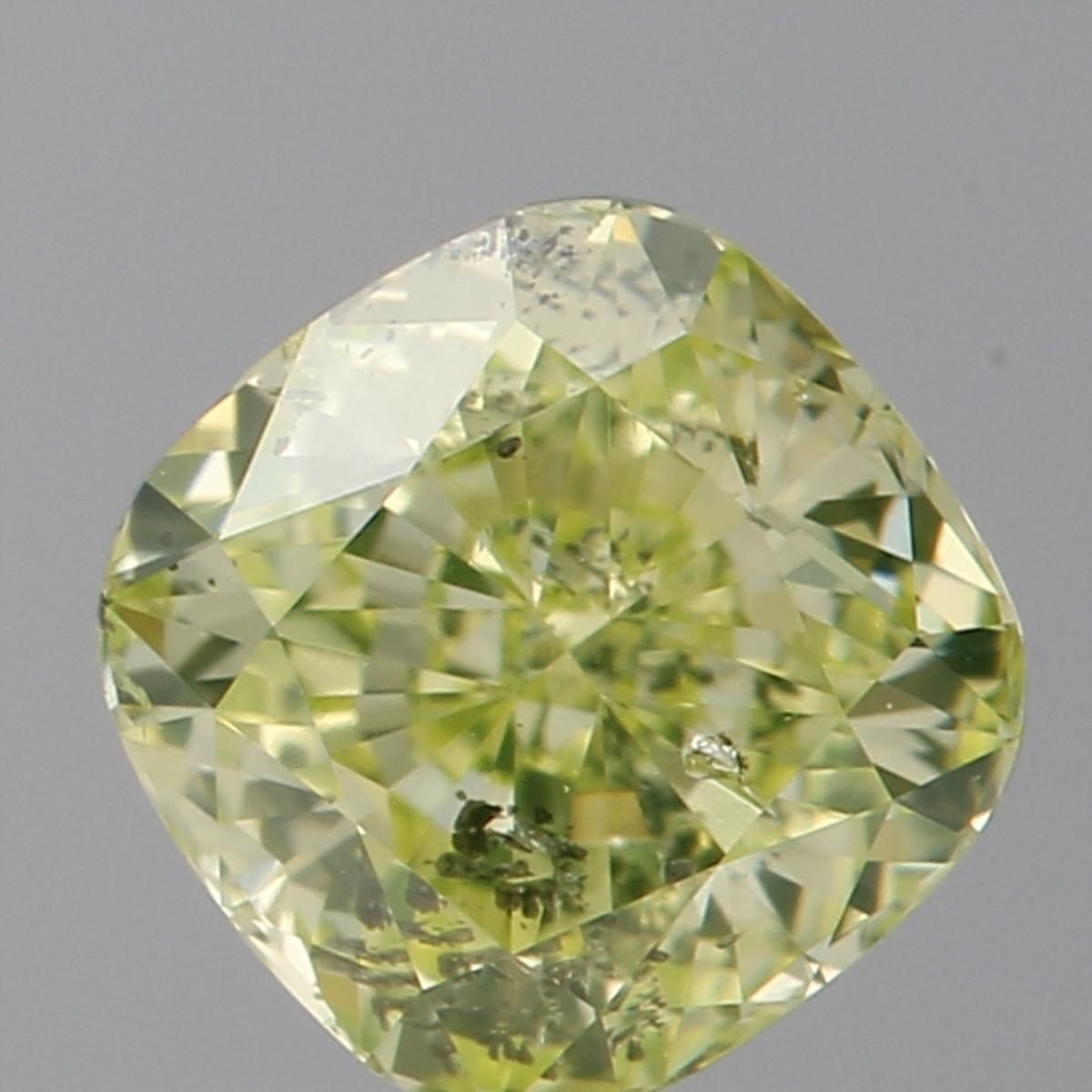 Diament 0.46 ct Fancy Intense Green Yellow/I1