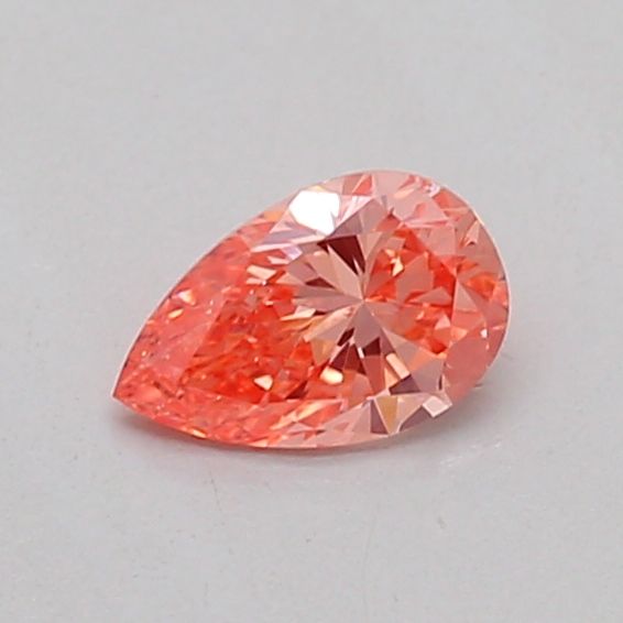 0.19 CT Fancy Vivid Orangey Pink PEAR