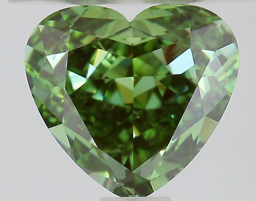 1.01 CT Fancy Vivid Green HEART