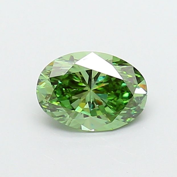 0.8 CT Fancy Vivid Green OVAL