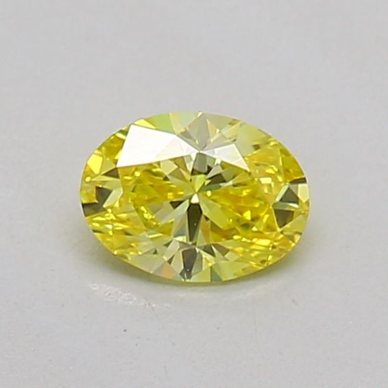 0.19 CT Fancy Vivid Yellow OVAL