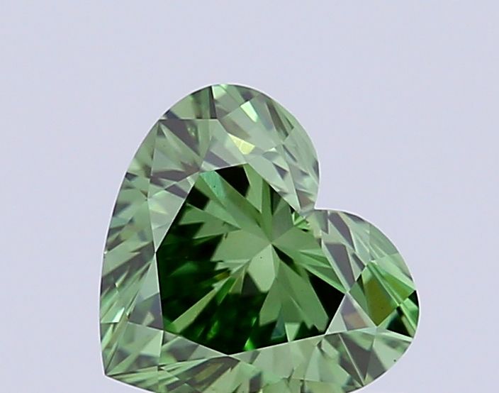 1.0 CT Fancy Vivid Green HEART