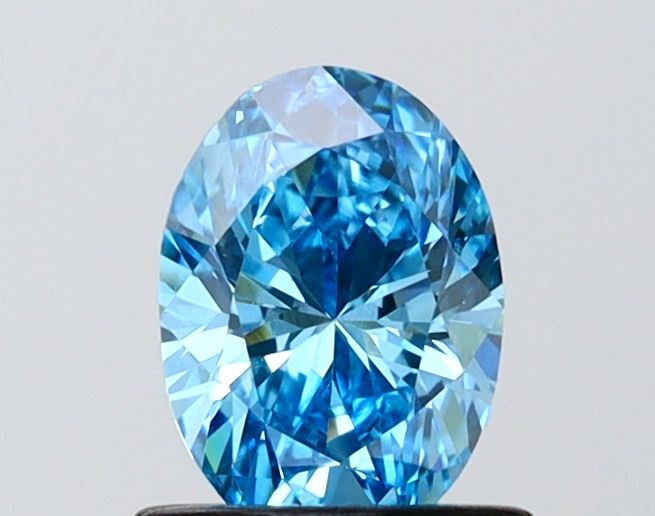 0.76 CT Fancy Vivid Blue OVAL
