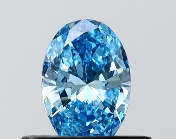 0.52 CT Fancy Vivid Blue OVAL