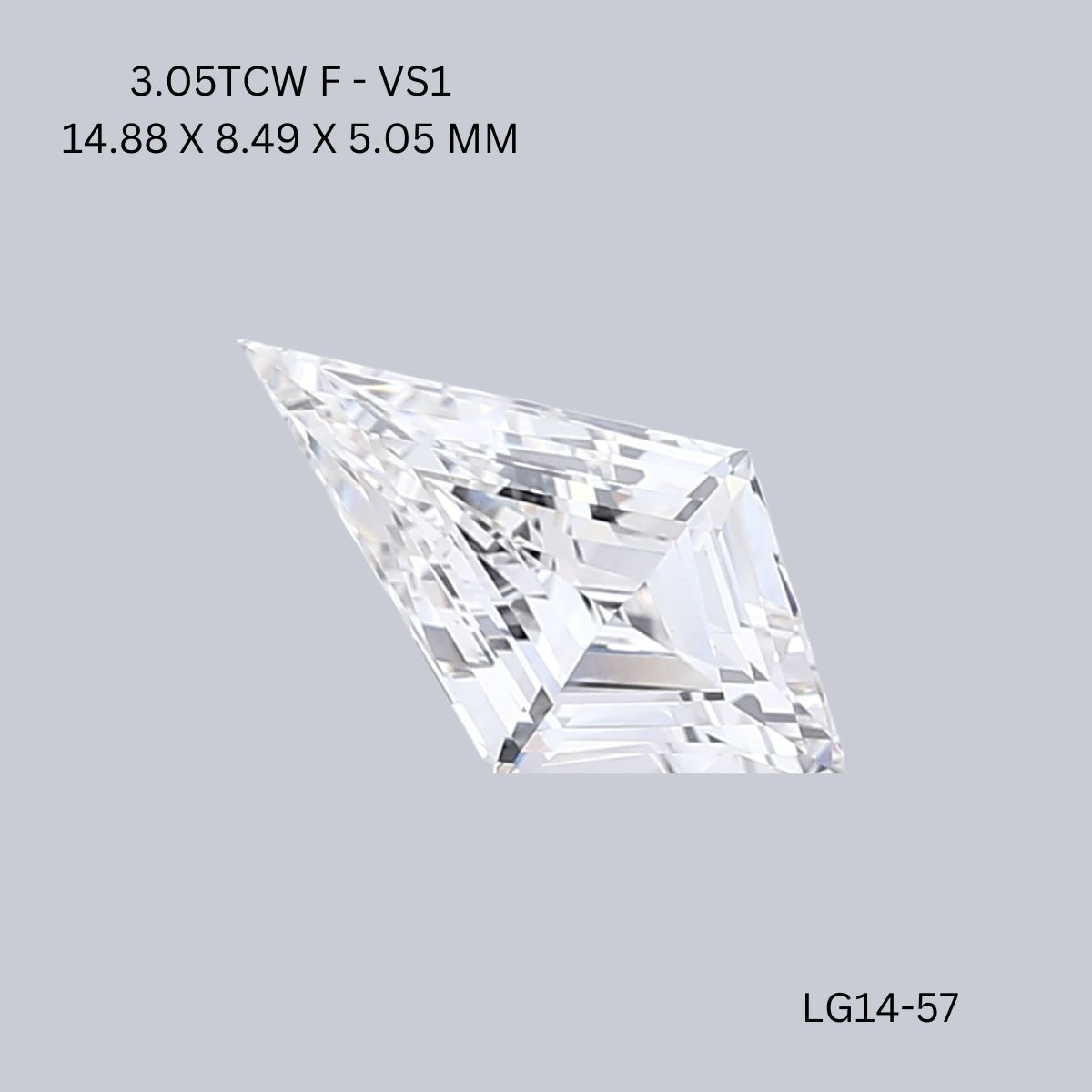 3.05 ct lab-grown Kite Diamond