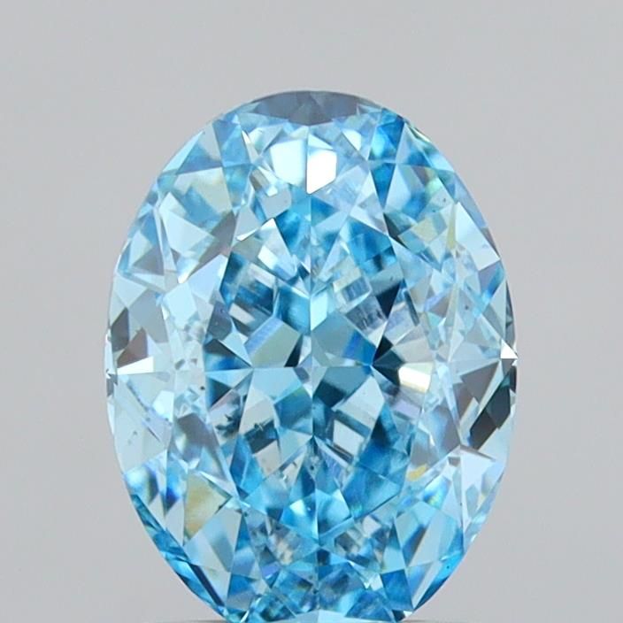 1.56 CT Fancy Vivid Blue OVAL