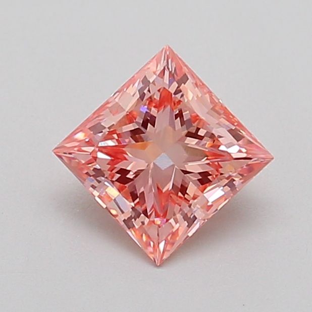0.88 CT Fancy Vivid Orangey Pink PRINCESS