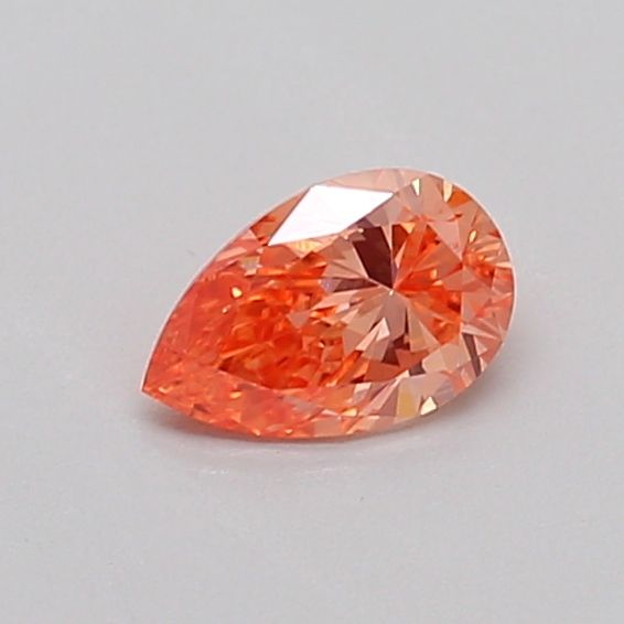 0.32 CT Fancy Vivid Pinkish Orange PEAR