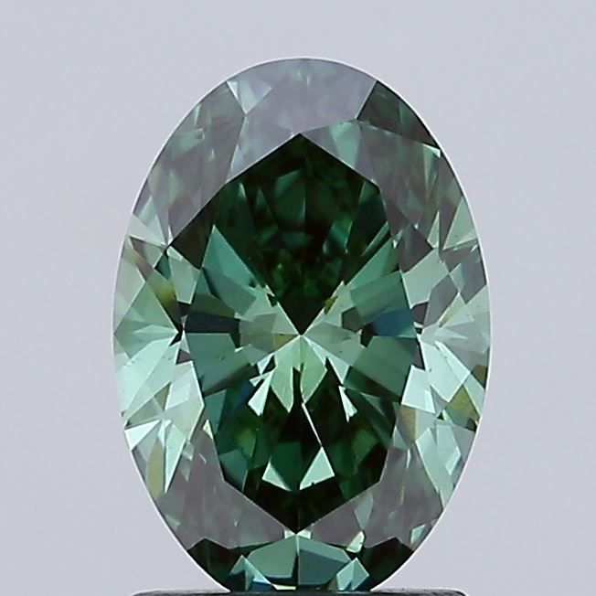 1.78 CT Fancy Vivid Green OVAL