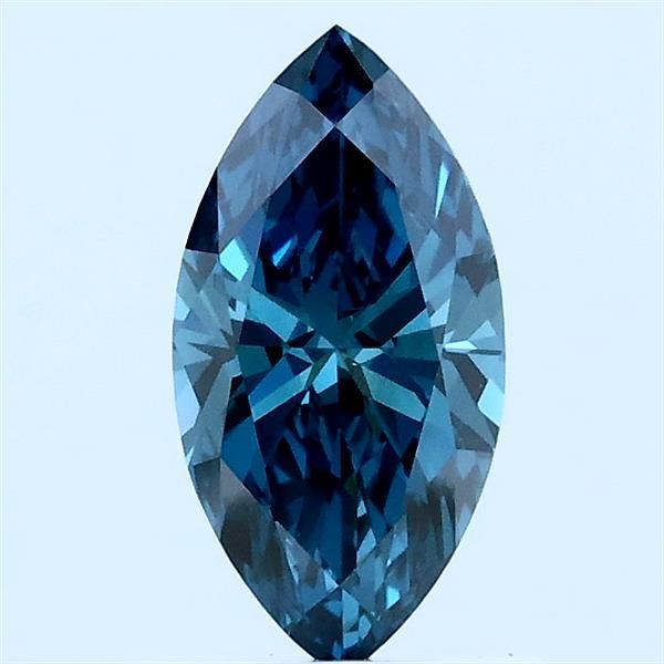 0.74 CT Fancy Intense Blue MARQUISE
