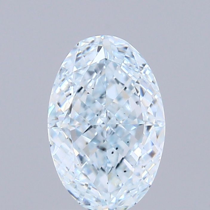 0.85 CT Fancy Light Blueish Green OVAL