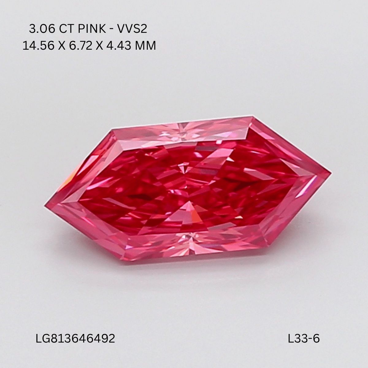 3.06 ct lab-grown Hexagonal Diamond