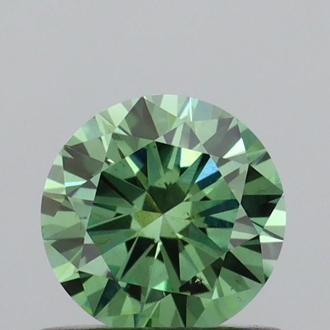 0.59 CT Fancy Vivid Green ROUND