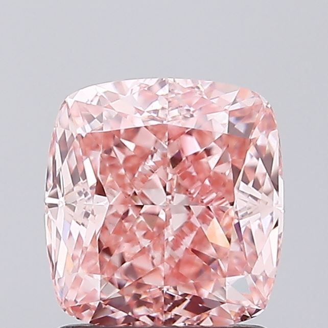 1.51 CT Fancy Vivid Pink CUSHION MODIFIED