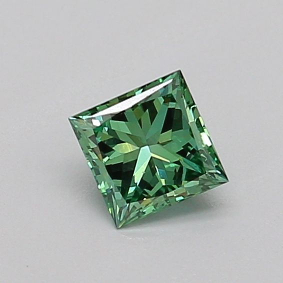 0.38 CT Fancy Vivid Green PRINCESS