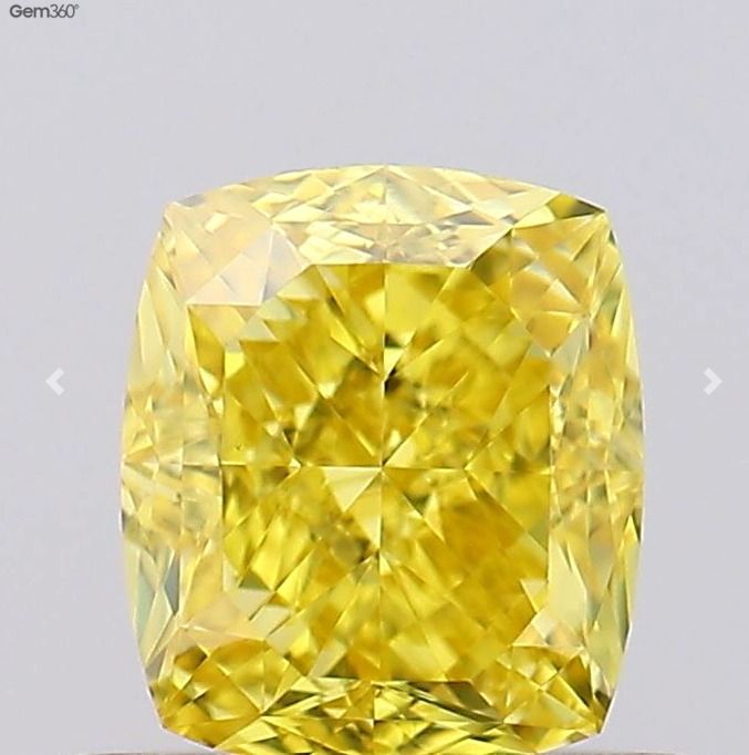 Diament 0.51 ct Fancy Vivid Yellow/VVS2