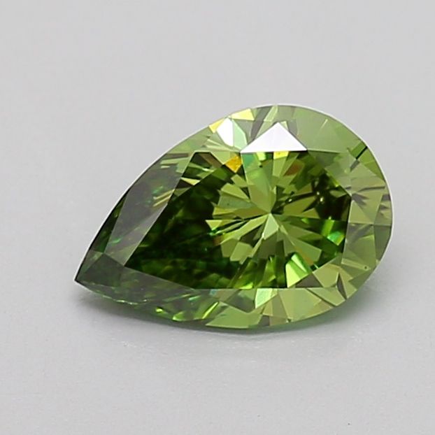 0.77 CT Fancy Vivid Green PEAR