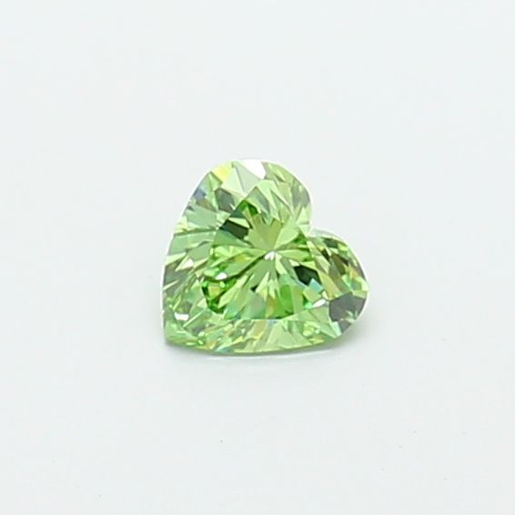 0.46 CT Fancy Vivid Green HEART