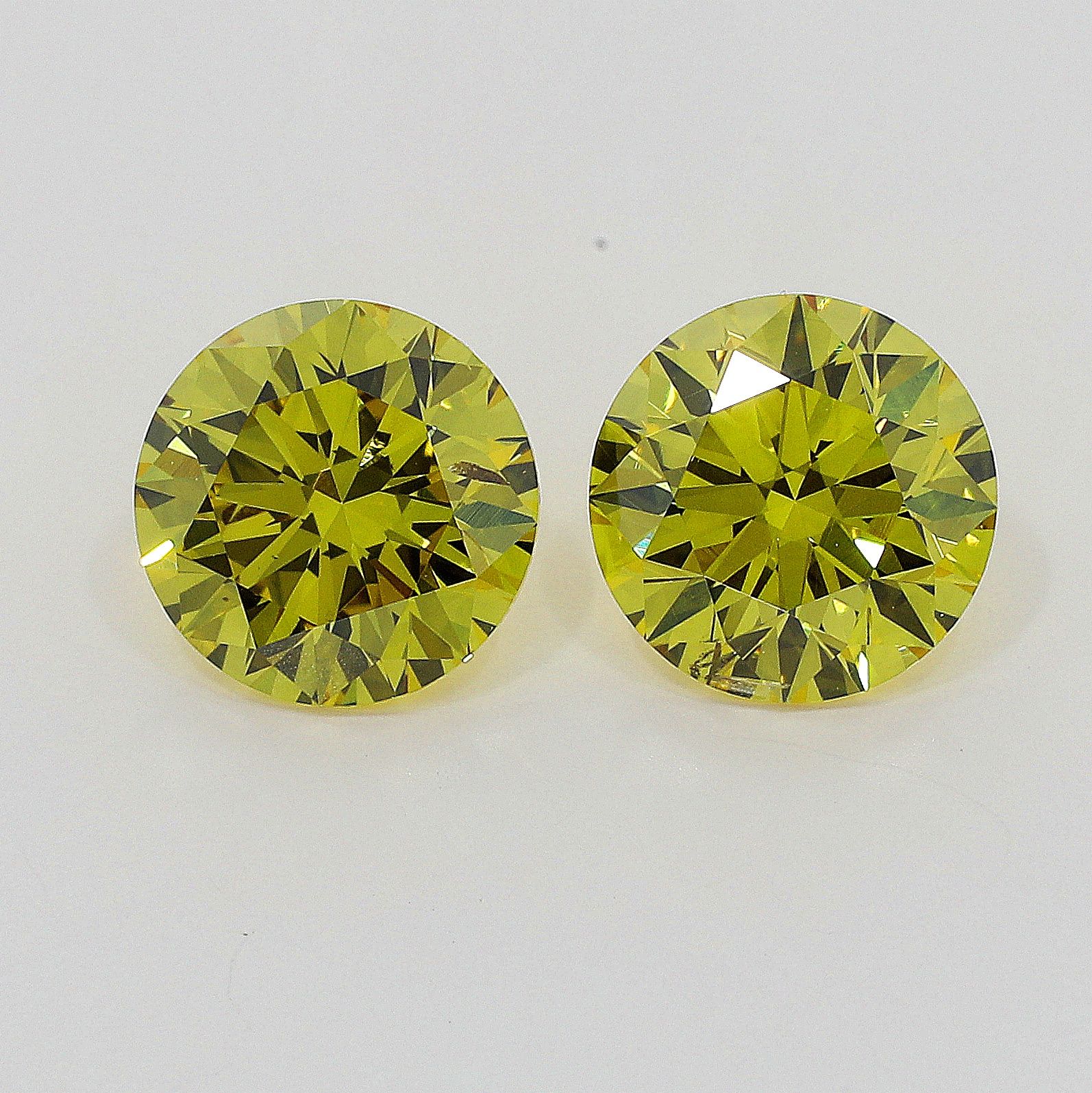 Diament 0.45 ct Fancy Deep Brownish Greenish Yellow/SI2